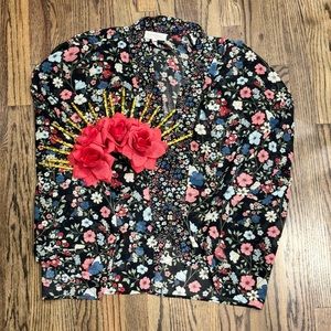 Jessica Simpson Maternity Floral Wrap / Pink & Blue / OS